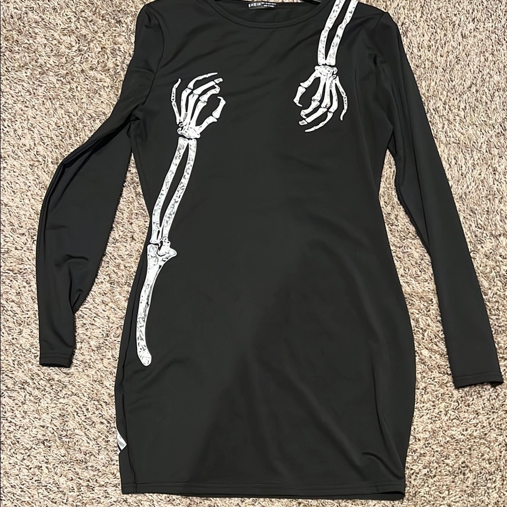SHEIN Black sexy Long Sleeve Bodycon Dress